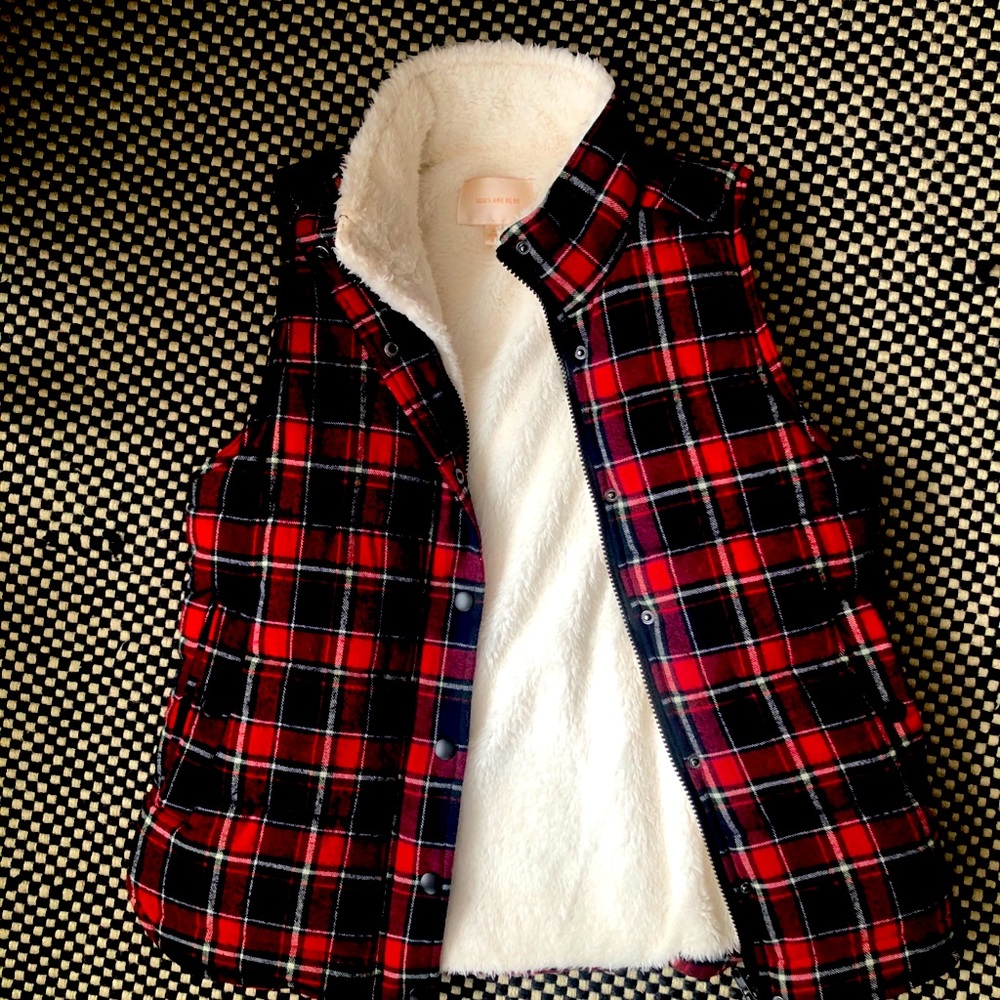 Cozy plaid vest